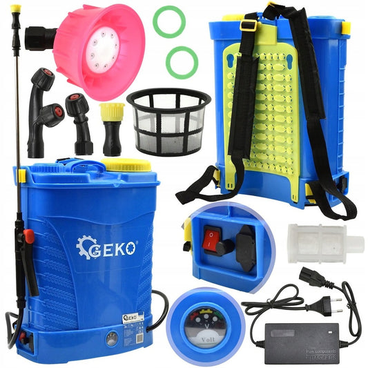 16 l 12 Ah akumuliatorinis kuprinės formos purkštuvas