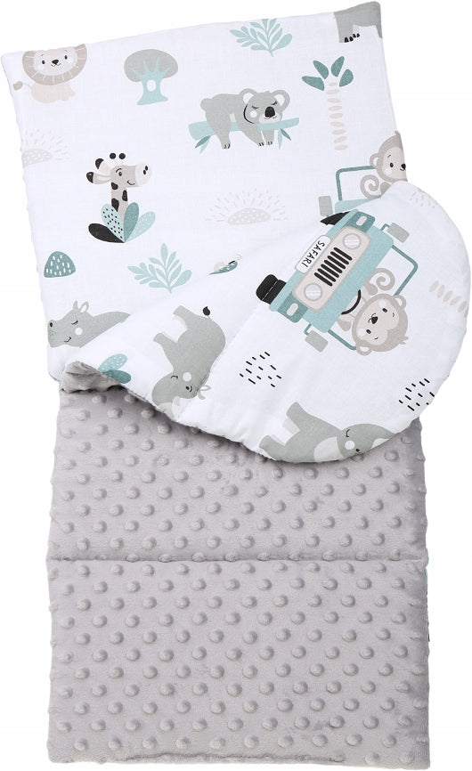 Bērnu ligzda-kokons "Minky" XXL komplekts "BabyMam", 7 daļas
