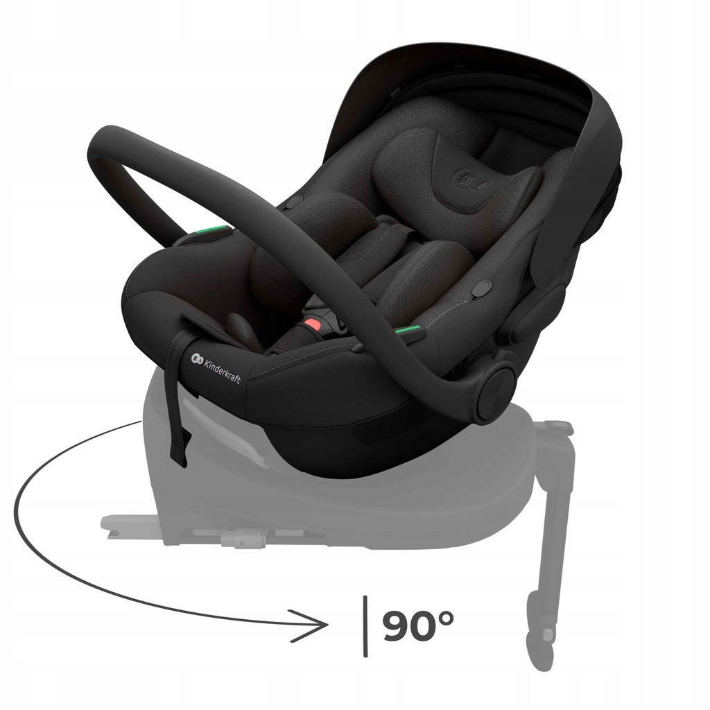 Kinderkraft I-LITE automobilinė kėdutė kūdikiams, 40-87 cm, 0-13 kg, juoda