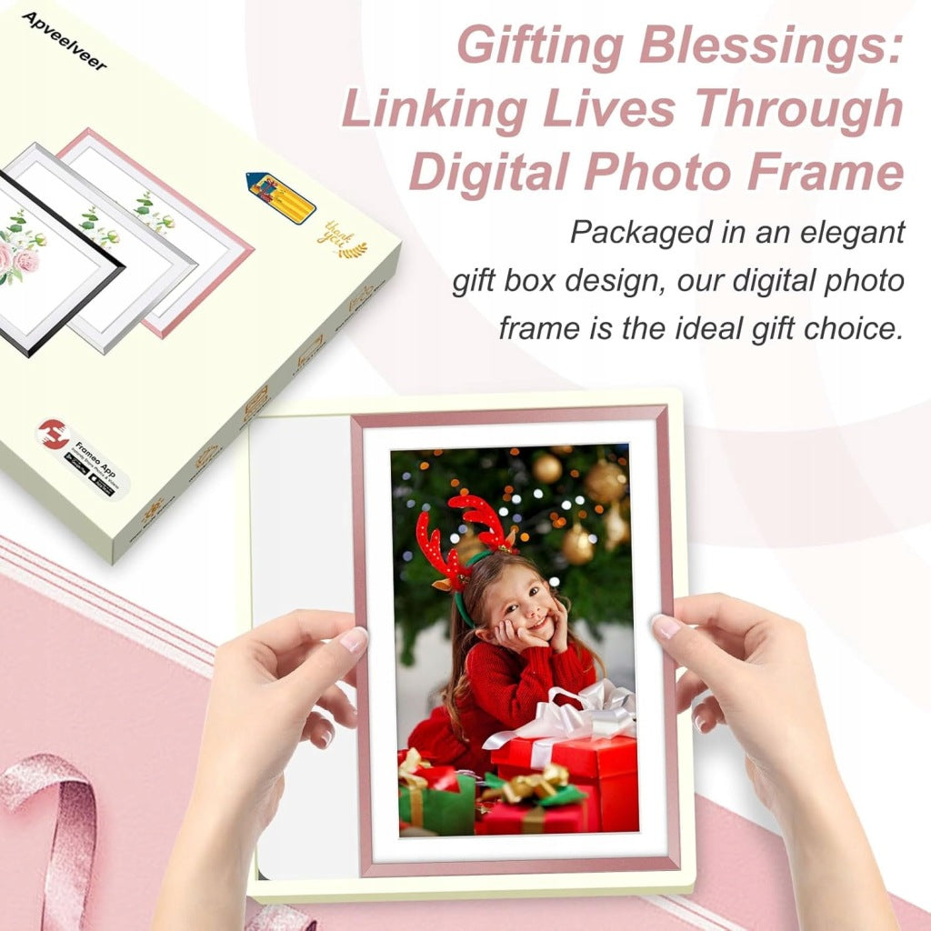 Digitālais foto rāmis ar 32 GB atmiņu, 10,1 collu viedais foto rāmis ar WiFi