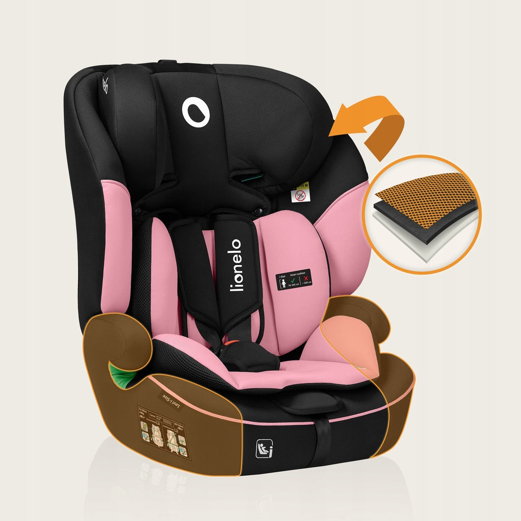 Automobilinė kėdutė 76-150 cm, 9-36 kg, Lionelo LEVI I-SIZE