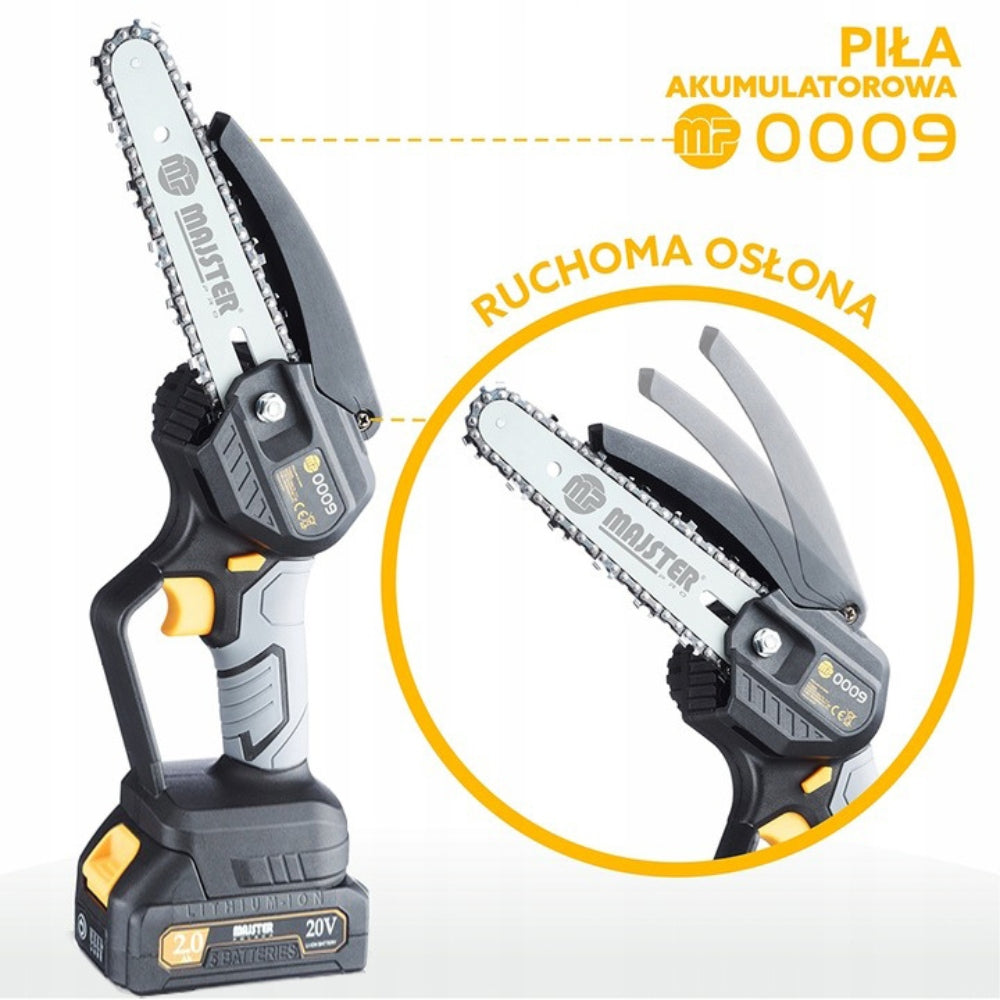 GALINGAS MINI elektrinis akumuliatorinis grandininis pjūklas - 2 akumuliatorių rinkinys