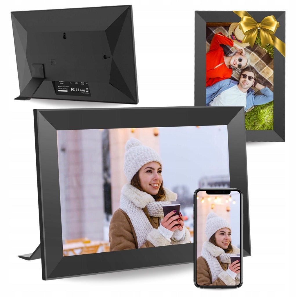 10,1 colio skaitmeninis nuotraukų rėmelis su jutikliniu ekranu, nuotraukos, vaizdo įrašai, „Wi-Fi“ programėlė