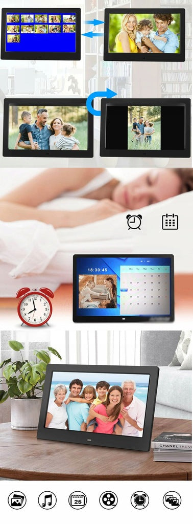 digitālais foto rāmis 10 collu IPS HD ekrāns