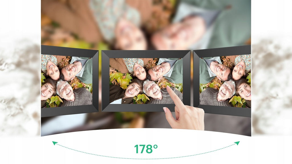 10,1 colio skaitmeninis nuotraukų rėmelis su jutikliniu ekranu, nuotraukos, vaizdo įrašai, „Wi-Fi“ programėlė