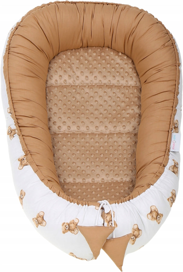Bērnu ligzda-kokons "Minky" XXL komplekts "BabyMam", 7 daļas