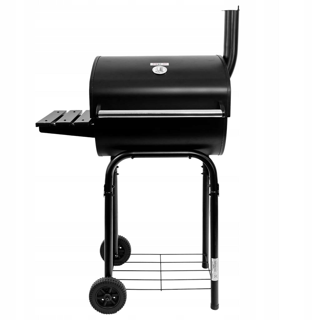 Aia söegrill kaane ja tünnikujulise korstnaga, 2 kroomitud resti