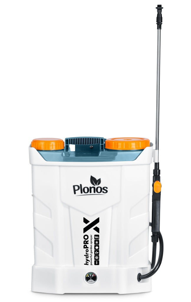 Akumulatoru spiediena smidzinātājs ar mugursomu, elektrisks, 85 cm sprausla, 16 l