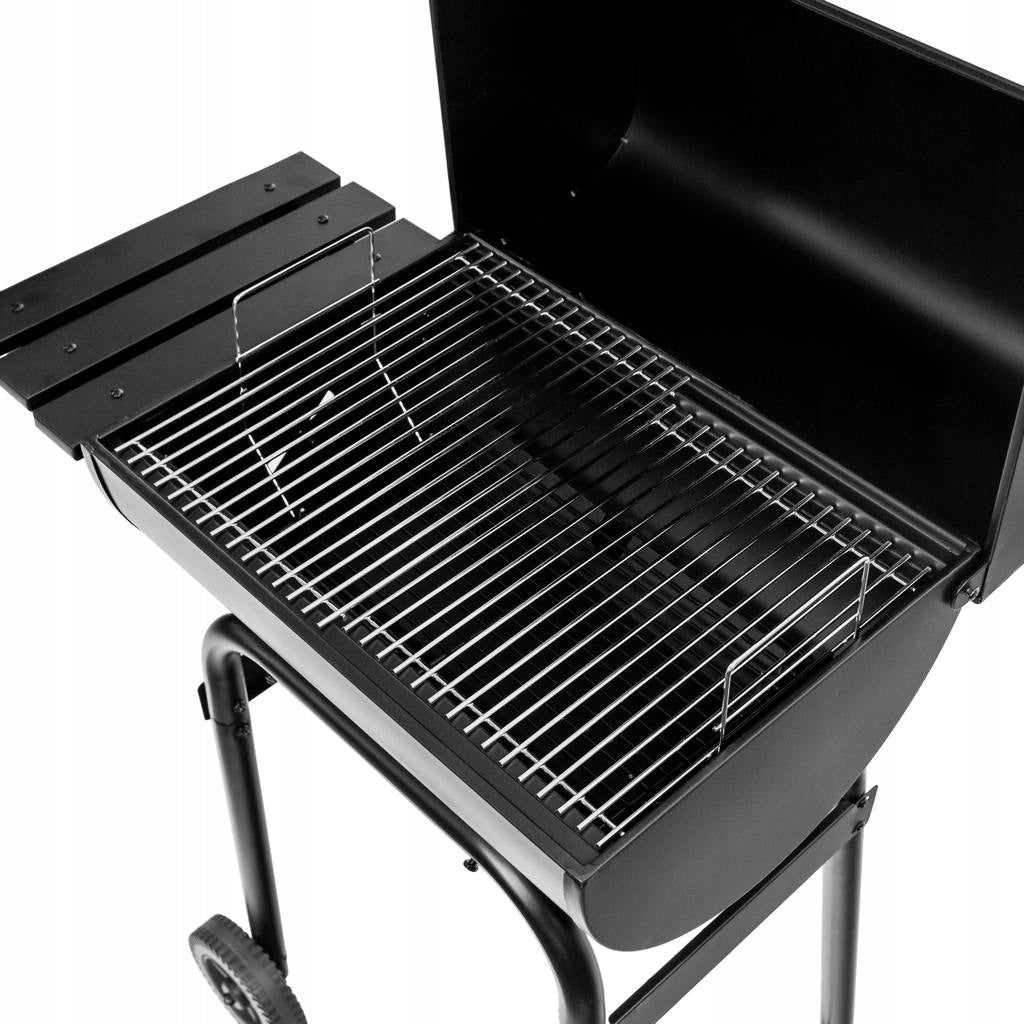 Aia söegrill kaane ja tünnikujulise korstnaga, 2 kroomitud resti