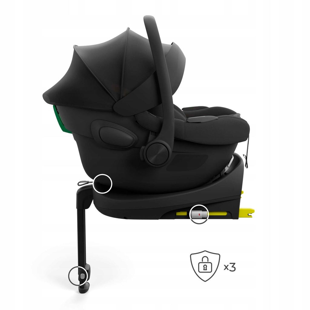 Kinderkraft I-LITE automobilinė kėdutė kūdikiams, 40-87 cm, 0-13 kg, juoda