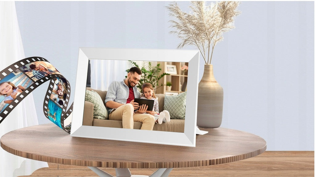 10,1 colio skaitmeninis nuotraukų rėmelis su jutikliniu ekranu, nuotraukos, vaizdo įrašai, Wi-Fi programėlė