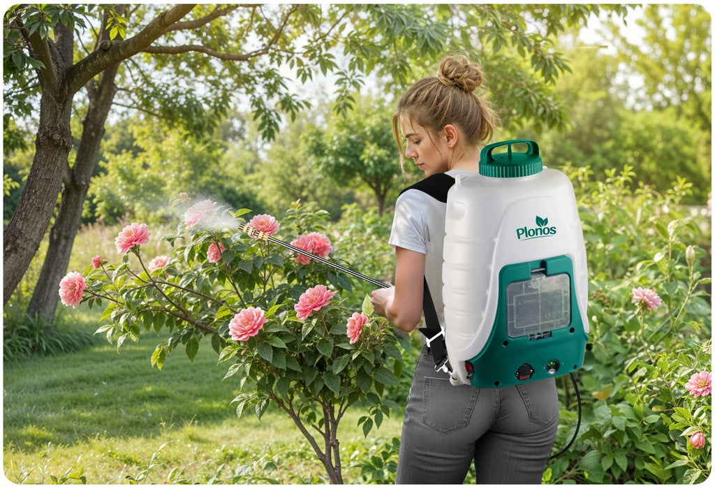 Akutoitel seljaskantav survepihusti, elektriline, 18 l, 100 cm pihusti