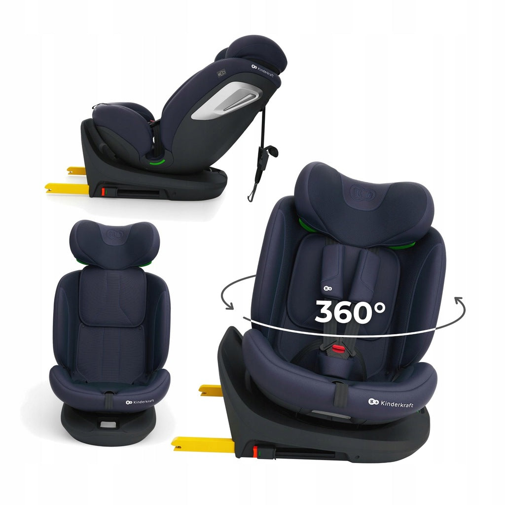 KINDERKRAFT grozāmā automašīnas sēdekļa I-GROW 2 PLUS ISIZE ISOFIX 0-36 KG