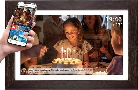 15.6" skaitmeninis nuotraukų rėmelis rudas