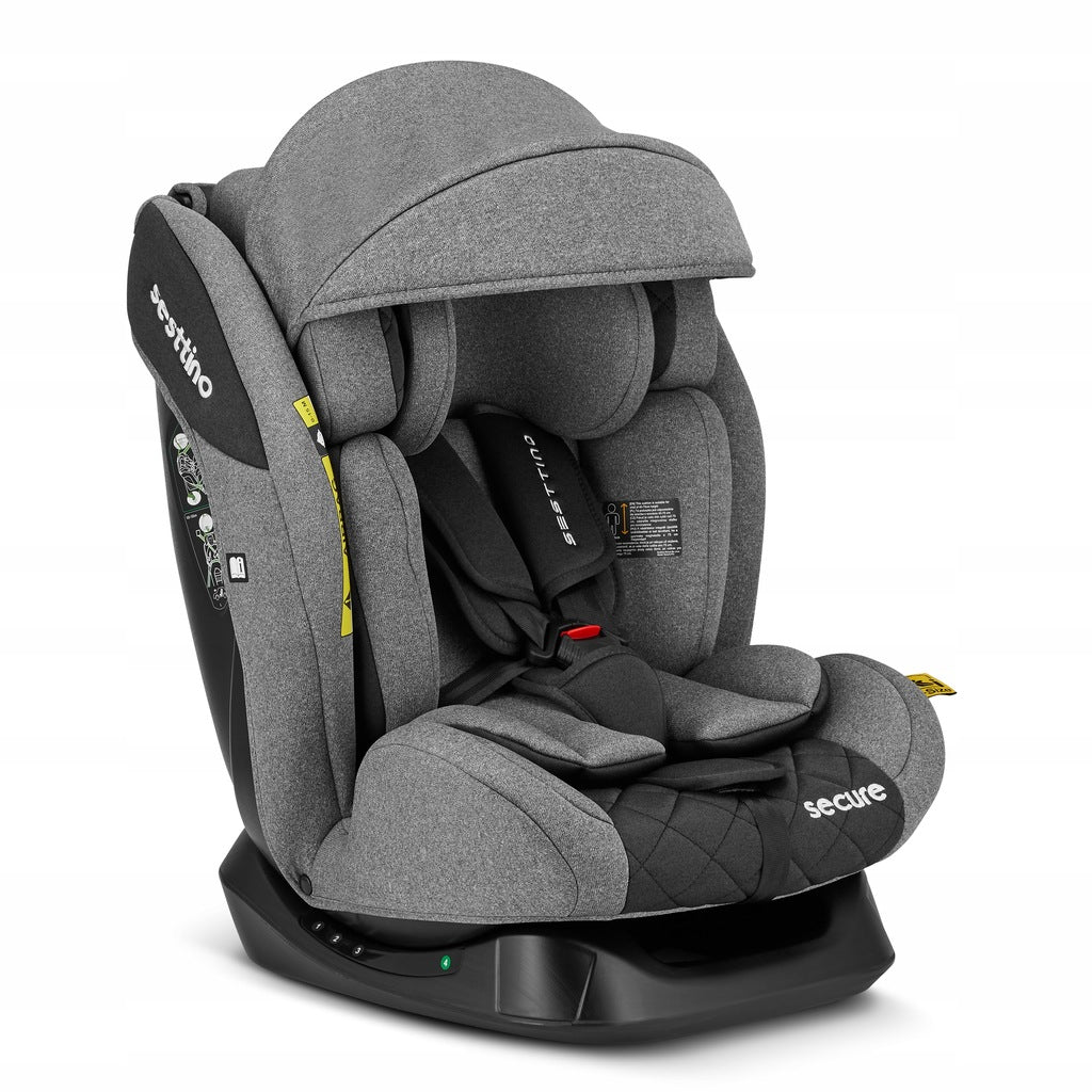 Sesttino Secure Pro automobilinė kėdutė 0-36 40-150cm su miegojimo funkcija ir stogeliu