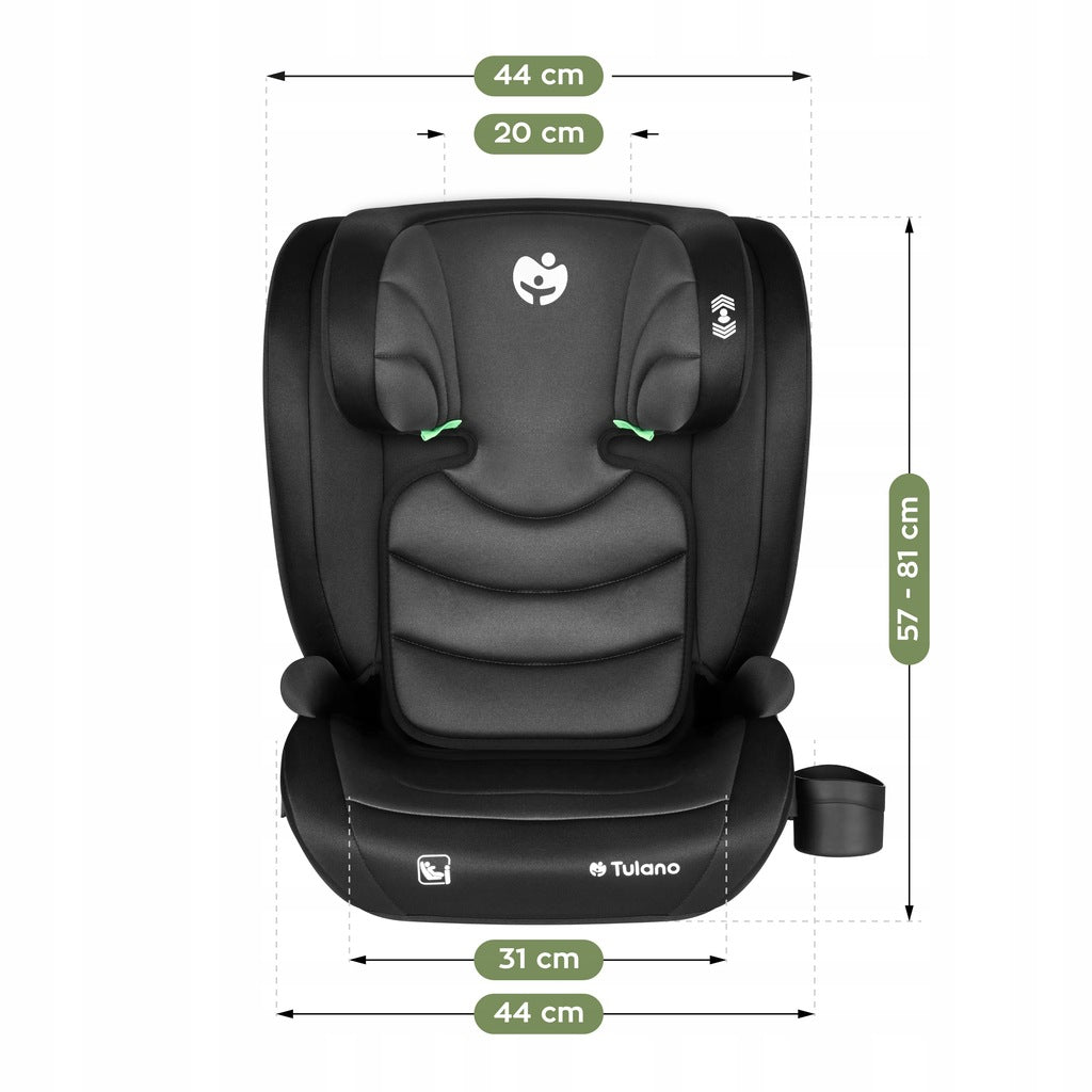 Automobilinė kėdutė 15-36 kg TULANO i-Size atramos pagrindas 100-150 cm