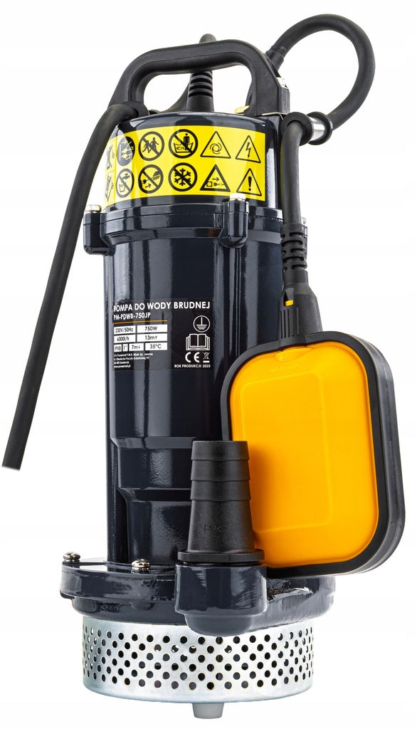 Švaraus ir nešvaraus vandens siurblys su plūde, panardinamas, galingas 750 W, 6000 l/h