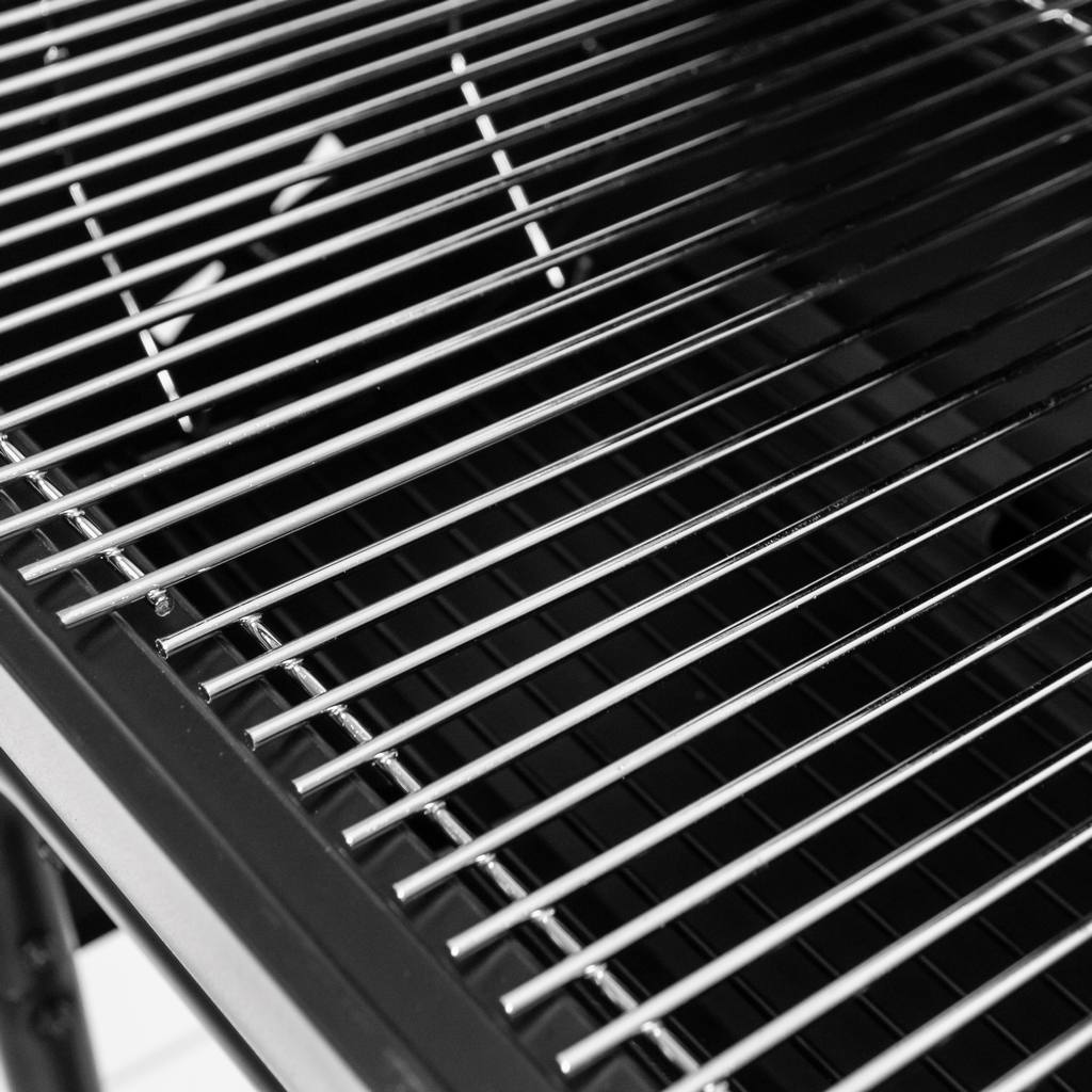 Aia söegrill kaane ja tünnikujulise korstnaga, 2 kroomitud resti