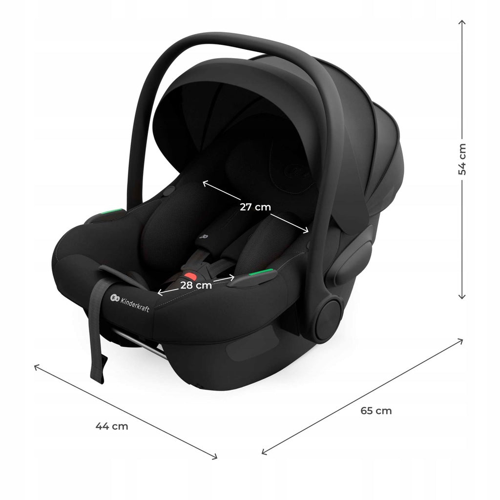 Kinderkraft I-LITE automobilinė kėdutė kūdikiams, 40-87 cm, 0-13 kg, juoda