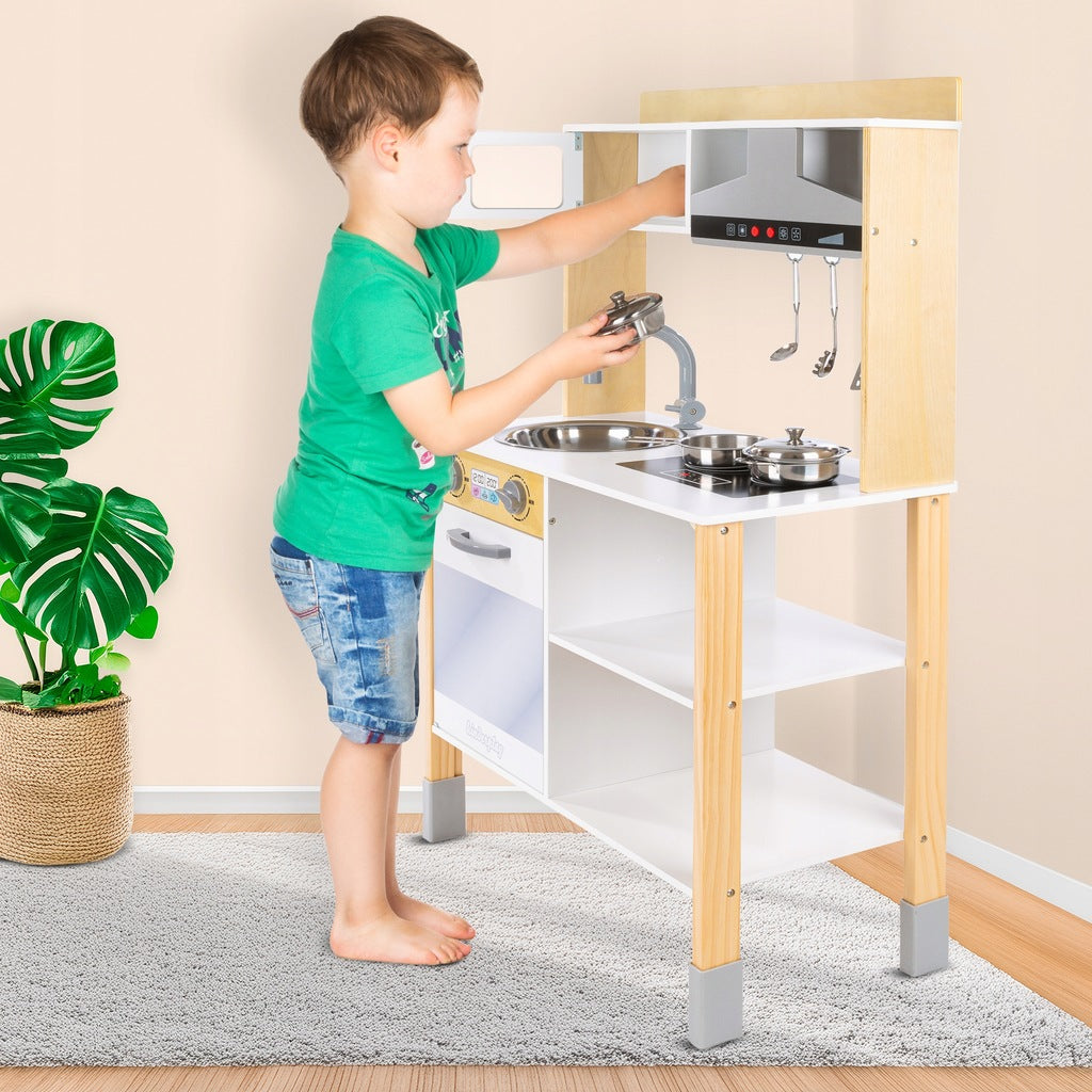 Mediniai vaikiški interaktyvūs virtuvės gartraukiai, 100 cm