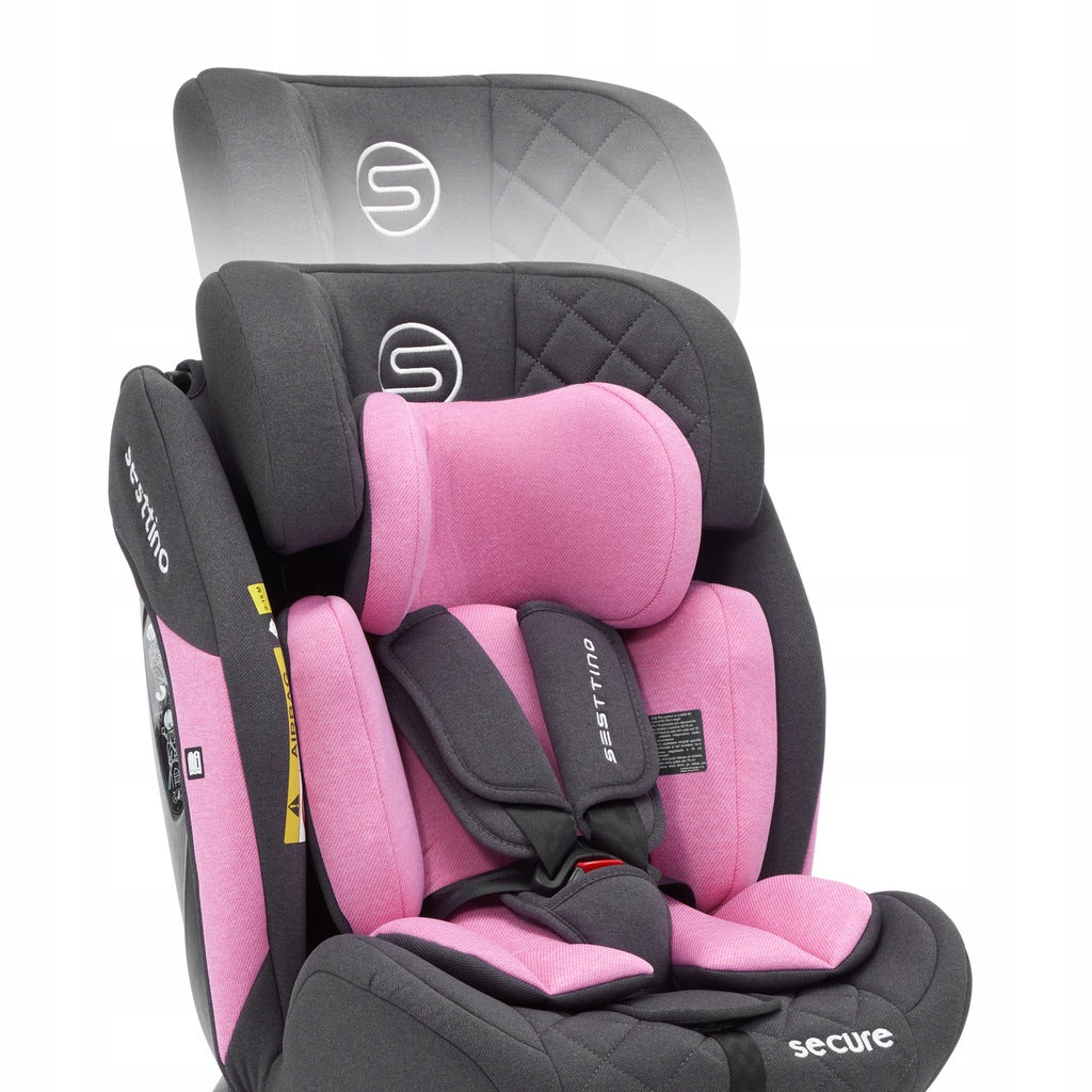 Sesttino SecurePro vaikiška automobilinė kėdutė 0-36 kg, saugi 40-150 cm