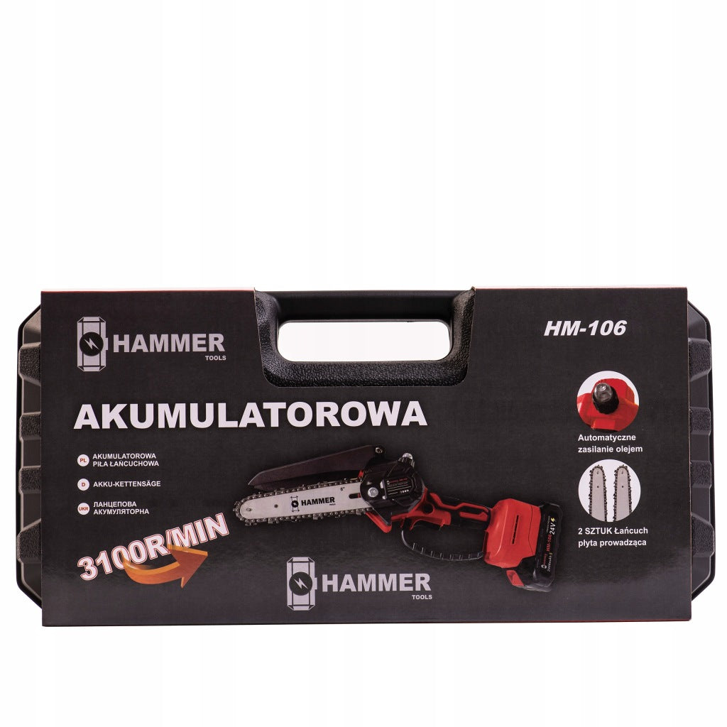 24 V akumuliatorinis pjūklas šakoms