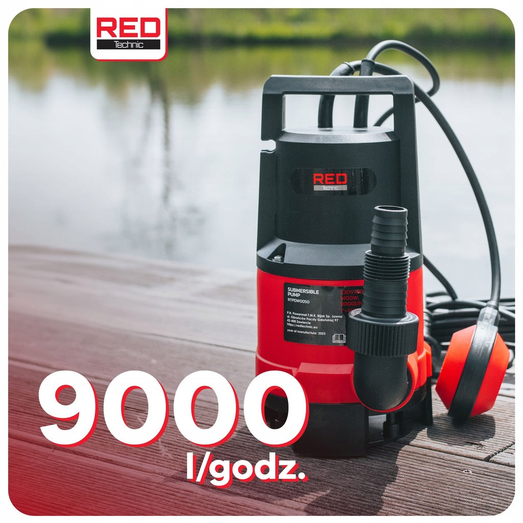 Sukelpump puhtale, mustale ja vihmaveele ujukiga 1400 W