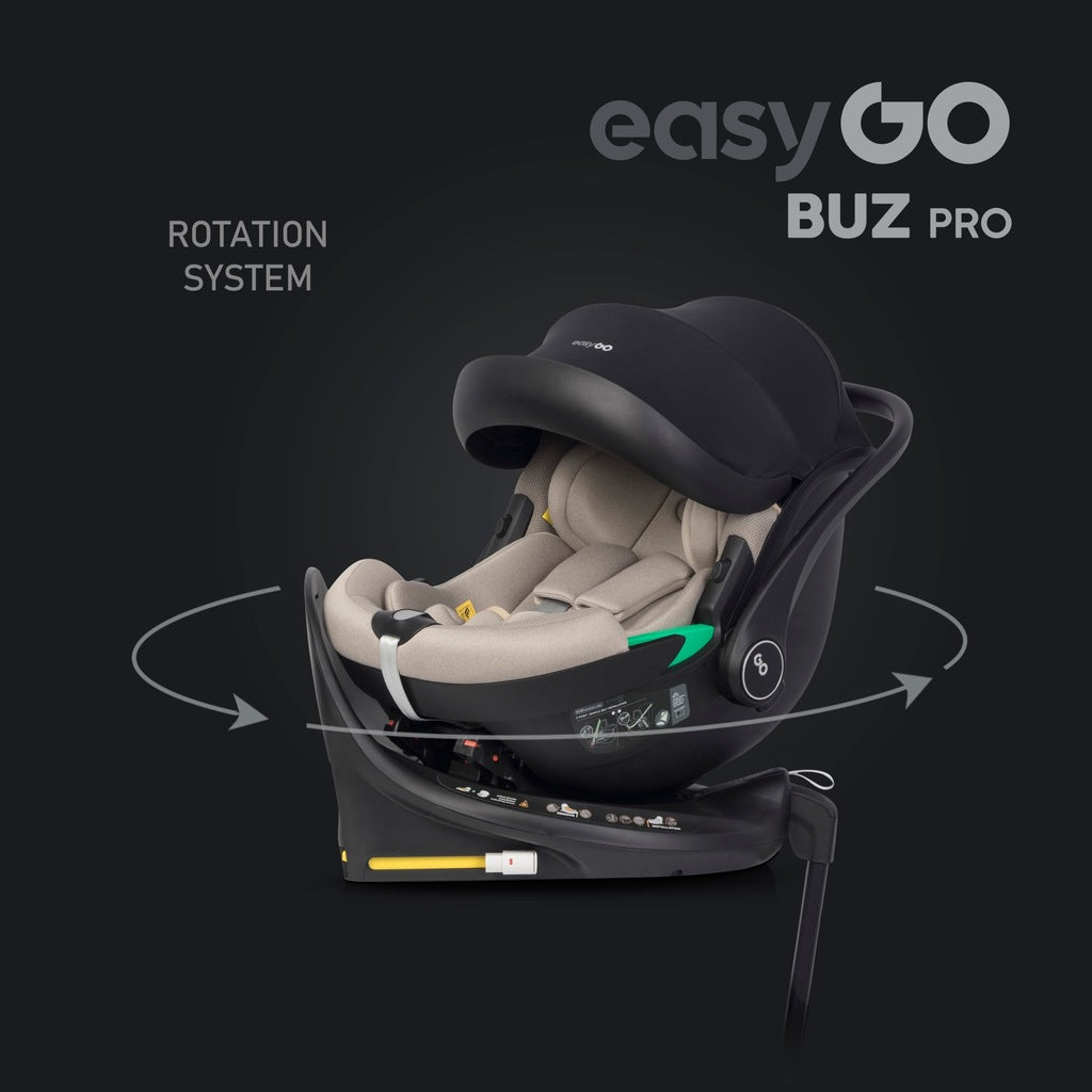 BUZ PRO autokrēsliņš ar grozāmu ISOFIX bāzi I-SIZE 0-13 KG 0-87 CM RWF