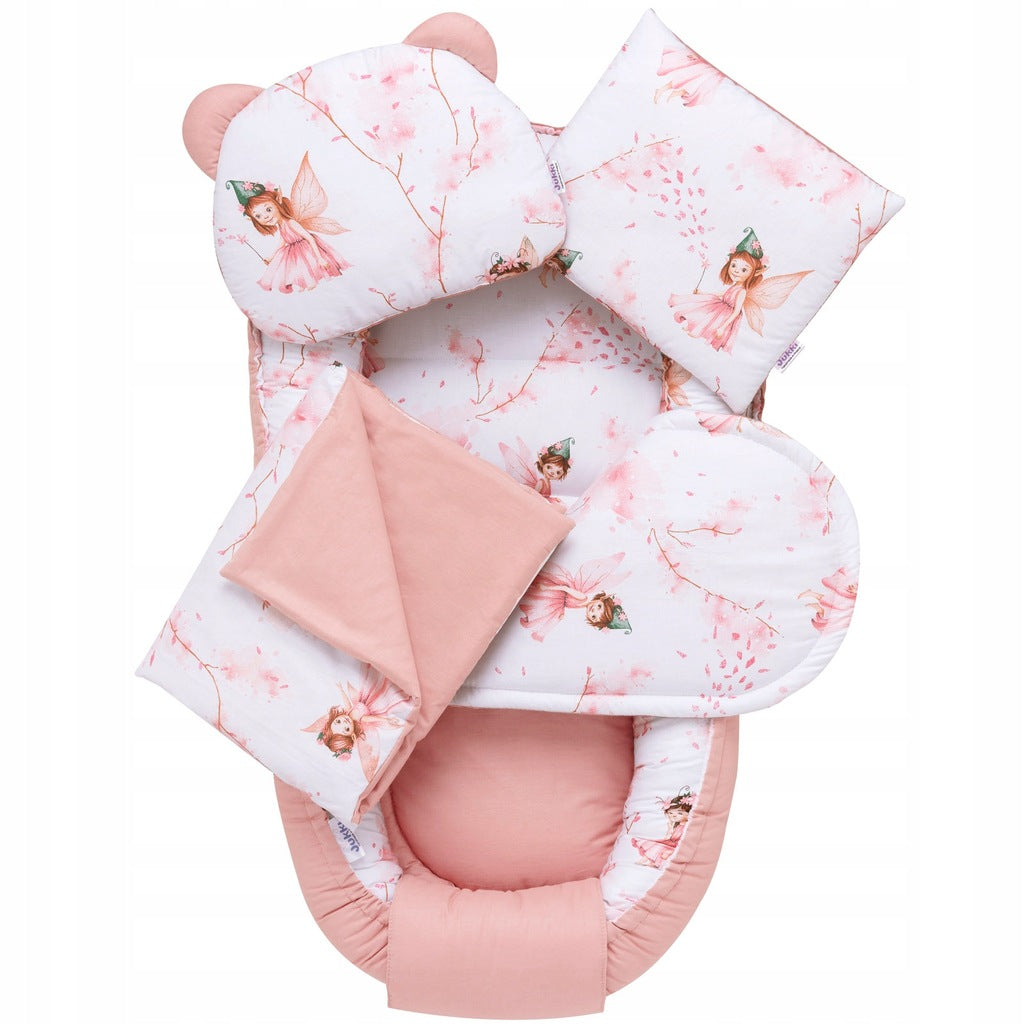 5 DALIŲ KŪDIKIO RINKINYS SU KOKONO LIZDUKU „COTTON YUCKI“