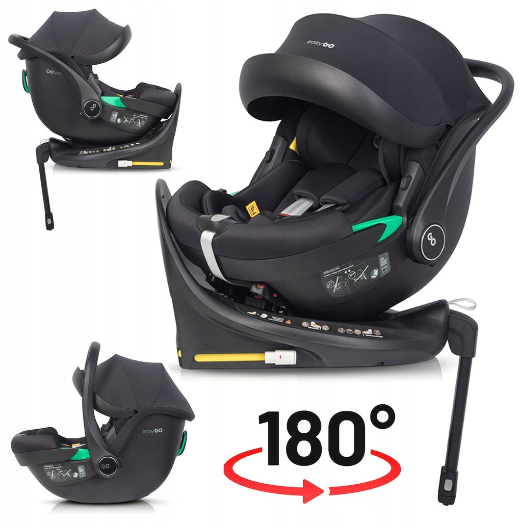 GROZĀMIE AUTOSĒDEKLĪŠI + ISOFIX BĀZE I-SIZE 0-13 KG STABILIZATORS KĀJA