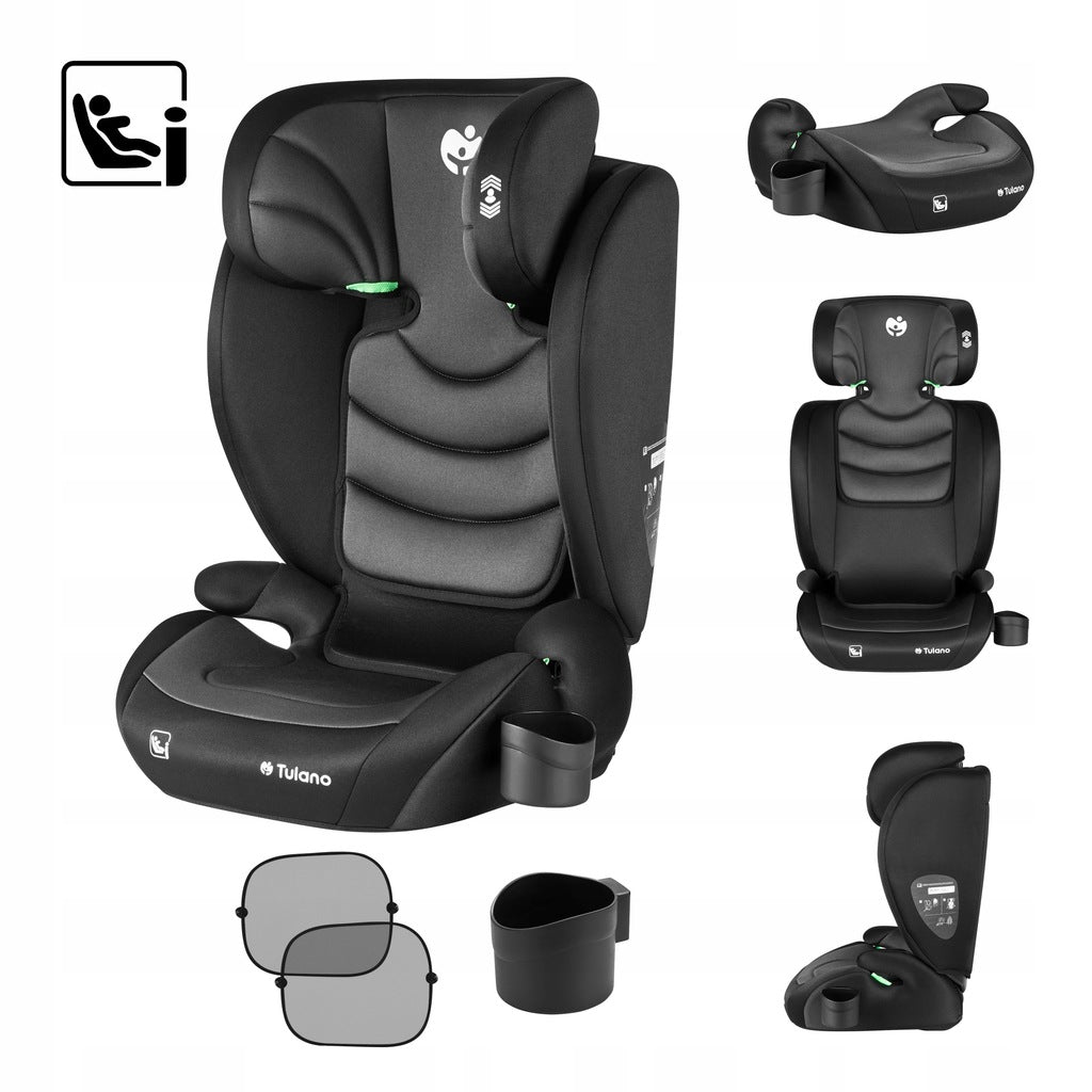 Automobilinė kėdutė 15-36 kg TULANO i-Size atramos pagrindas 100-150 cm