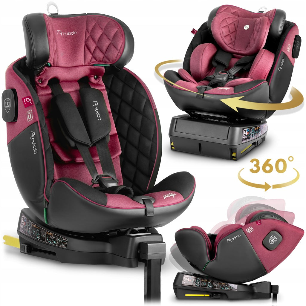 PASUKAMA AUTOMOBILINĖ KĖDUTĖ su KOJA 0-36KG ISOFIX NUKIDO I-SIZE 40-150cm