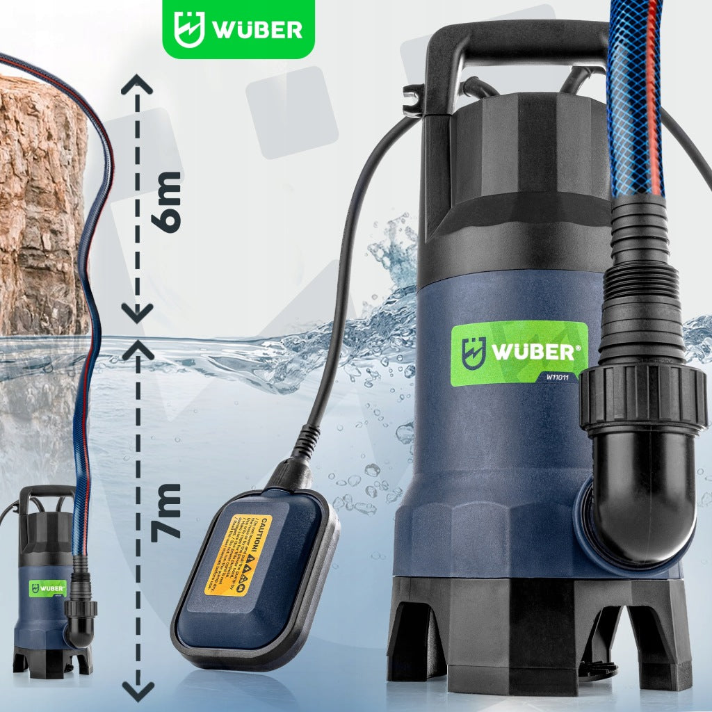 Panardinamas siurblys su plūde nešvariam ir švariam lietaus vandeniui 550w