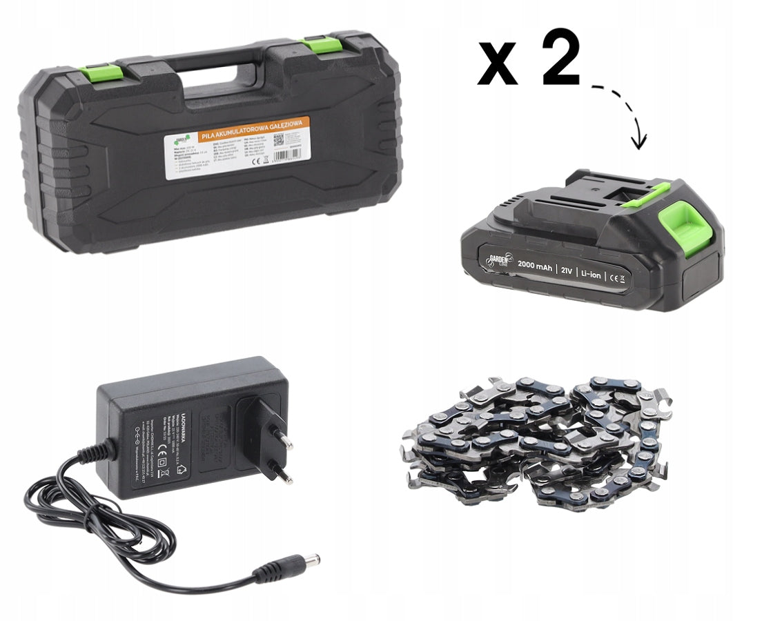 21 V 600W akumuliatorinis mini šakų pjūklas