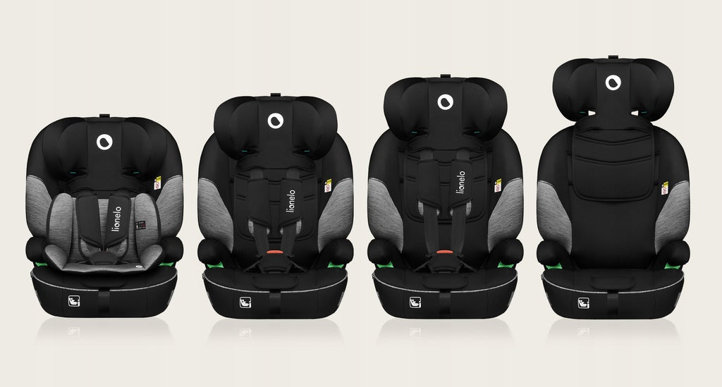 Autosēdeklis 76-150 cm, Melns, 9-36 kg, Lionelo LEVI I-SIZE