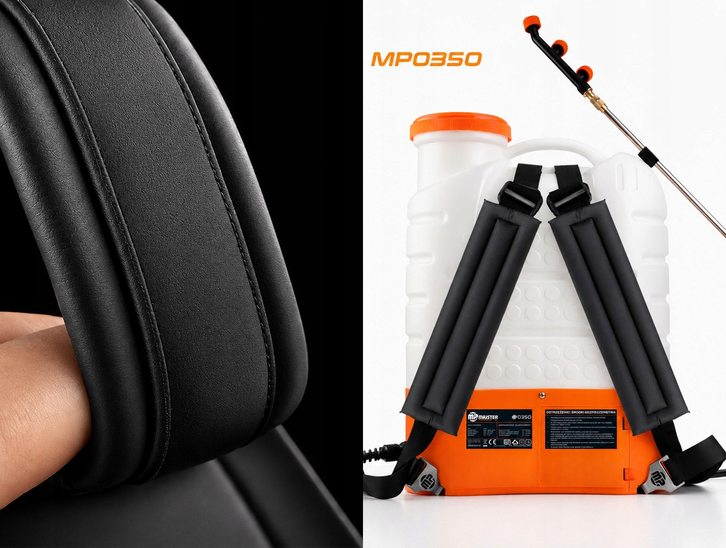 Elektrinis purkštuvas su baterija, 16 l, sodui, „Majster MP0350“