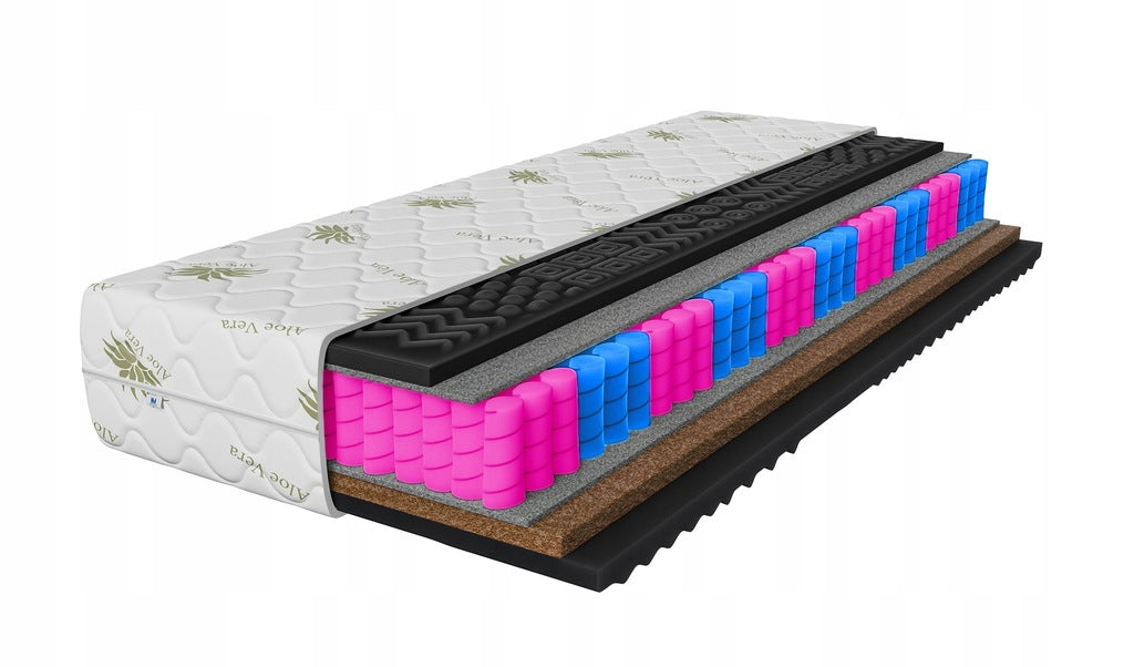 Masažinis čiužinys 90x200 Aloe Vera PREMIUM BLACK 24cm prabangus ECO kokosas H3H4