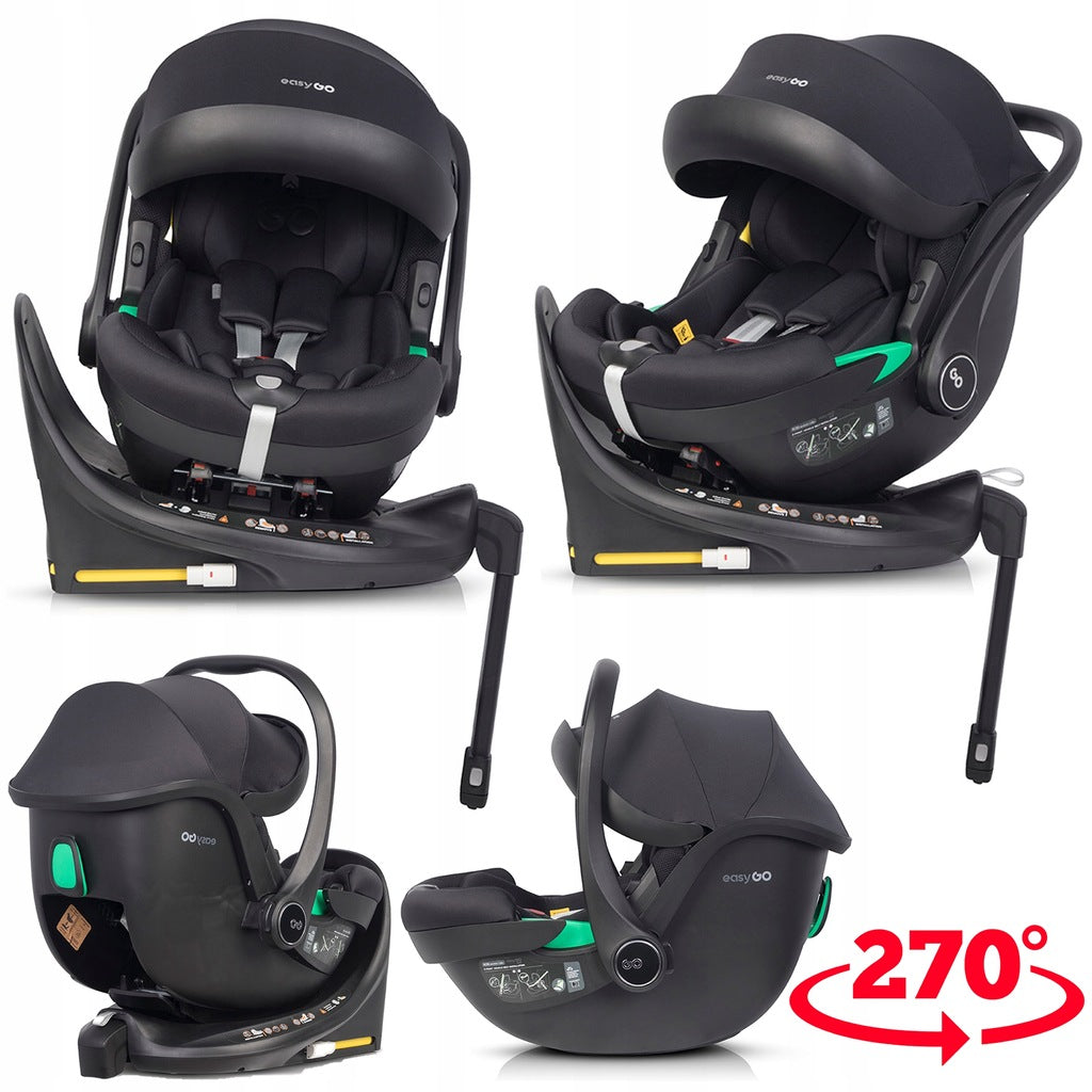 PASUKAMA AUTOMOBILINĖ KĖDUTĖ + ISOFIX PAGRINDAS I-SIZE 0-13 KG 0-87 CM
