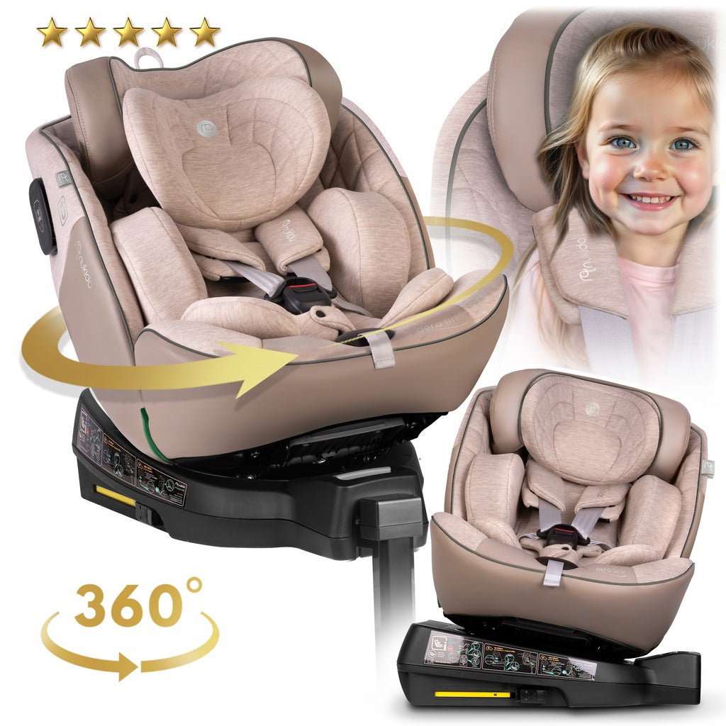 PASUKAMA AUTOMOBILINĖ KĖDUTĖ su KOJA 0-36KG ISOFIX NUKIDO I-SIZE 40-150cm