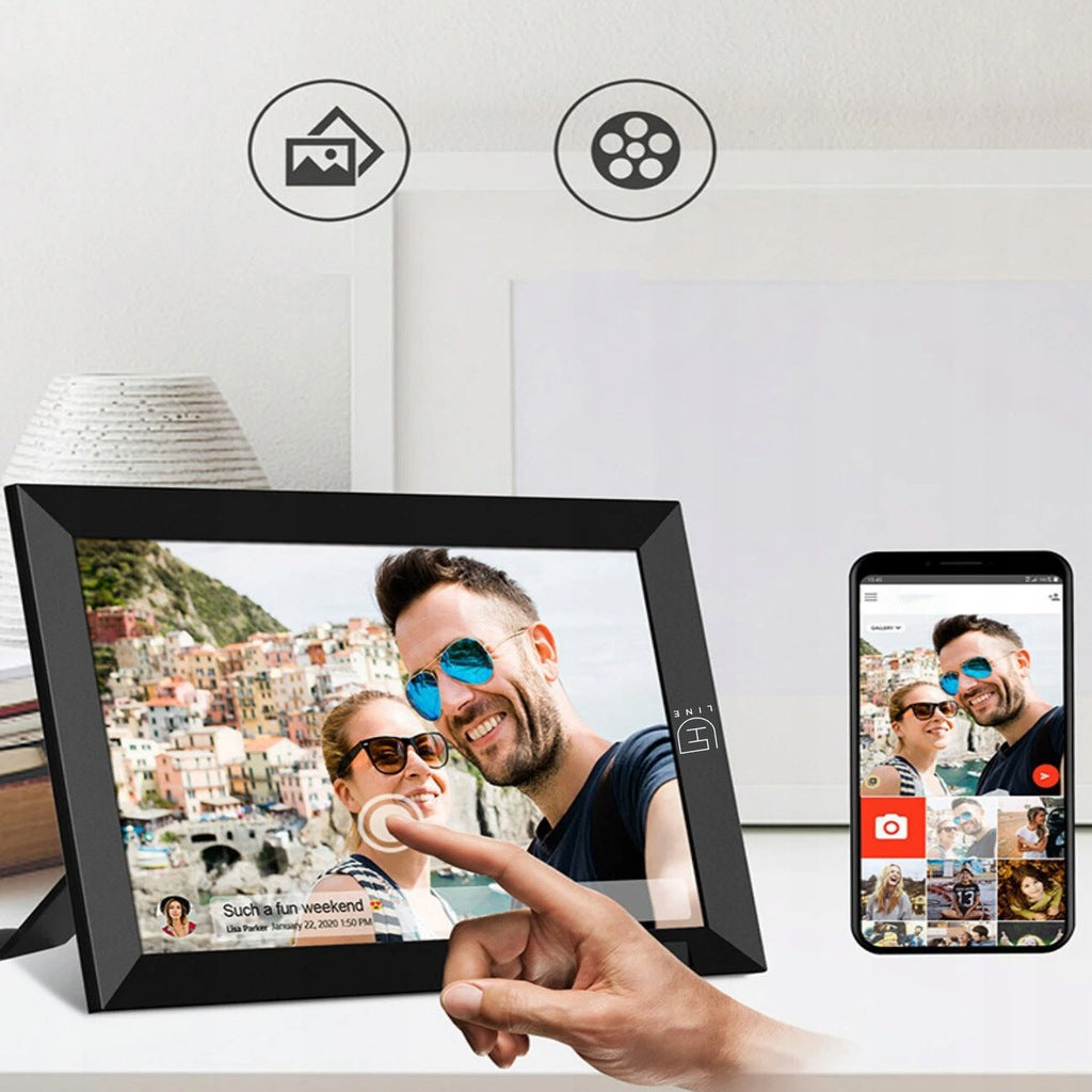 „FRAMEO“ 10,1 colio „Wi-Fi“ IPS jutiklinis nuotraukų rėmelis su 32 GB HD atmintimi
