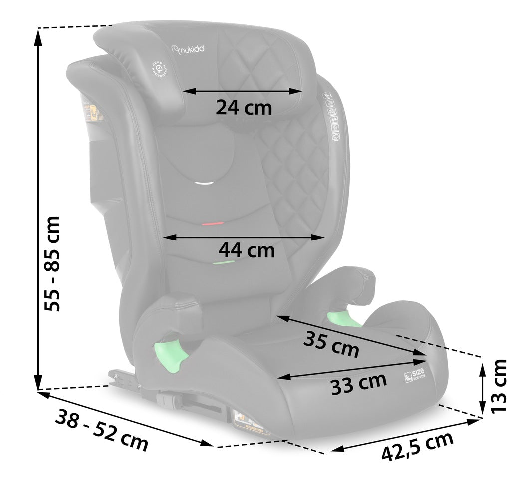 AUTOISTE 15–36 KG ISOFIX NUKIDO LOUIS I-SIZE BASIC