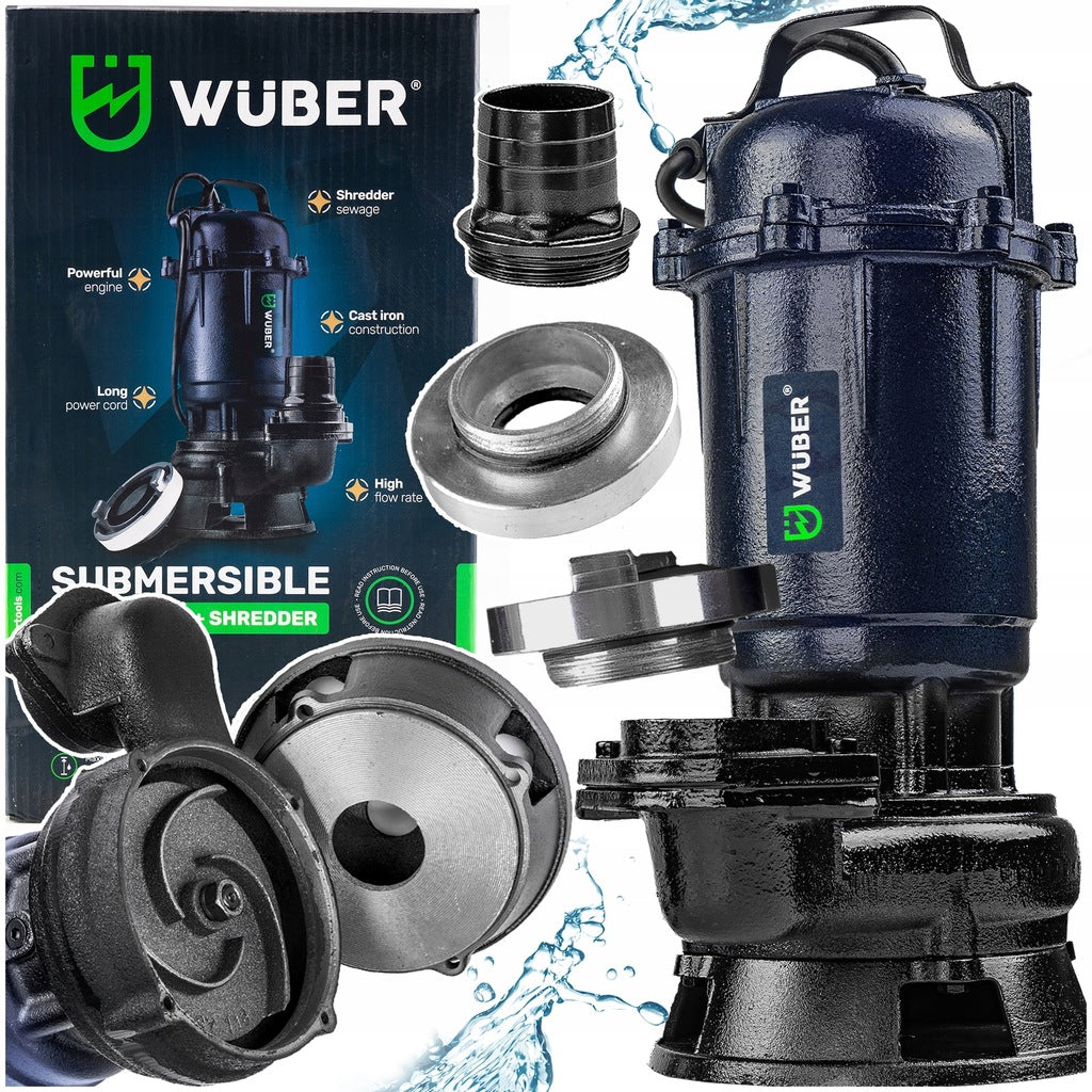 Puhast ja musta vett pumpav veepump purustajaga, 750 W