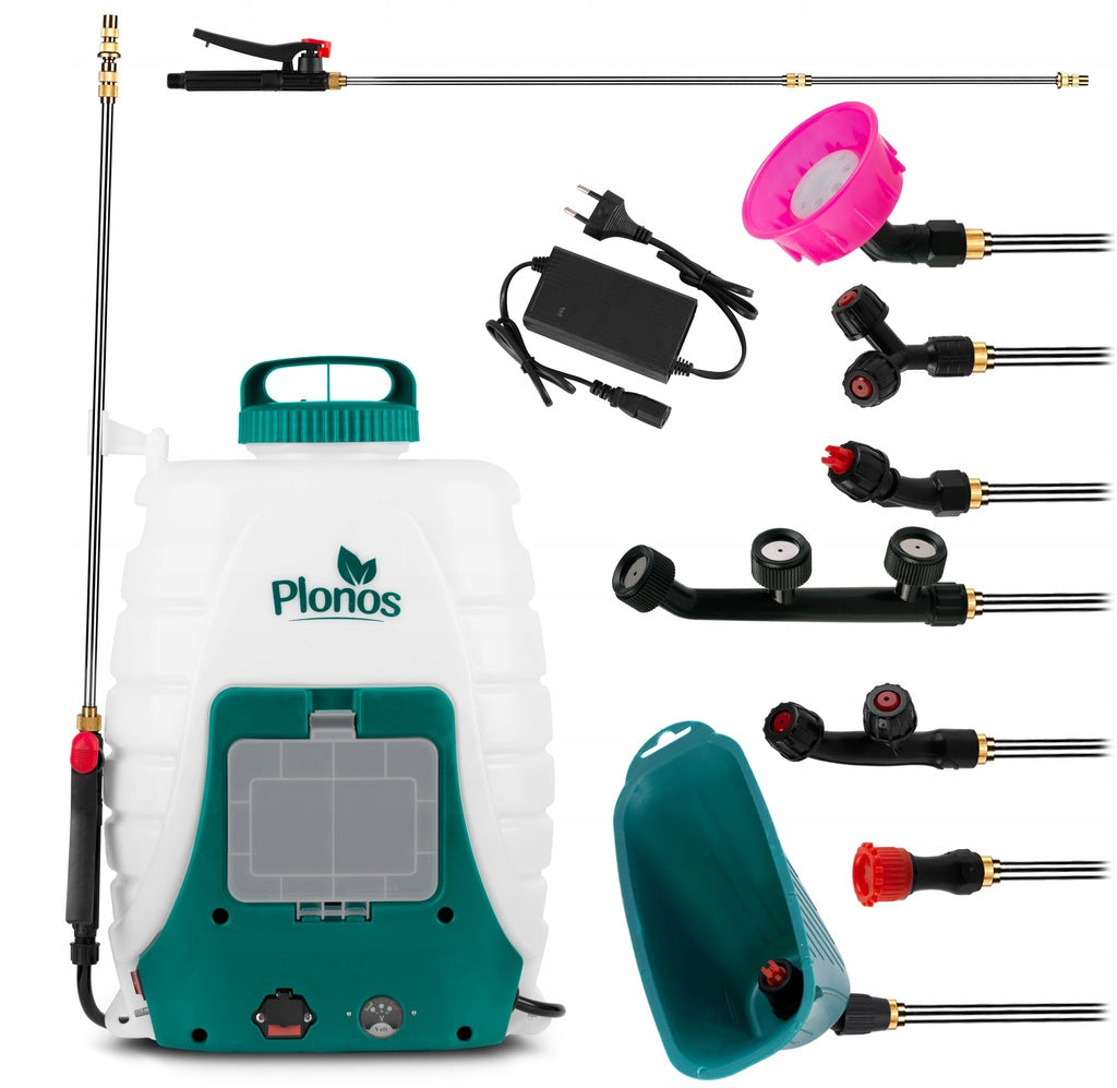 Akutoitel seljaskantav survepihusti, elektriline, 18 l, 100 cm pihusti