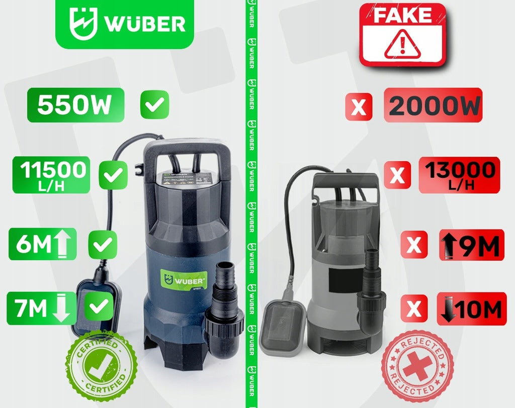 Panardinamas siurblys su plūde nešvariam ir švariam lietaus vandeniui 550w