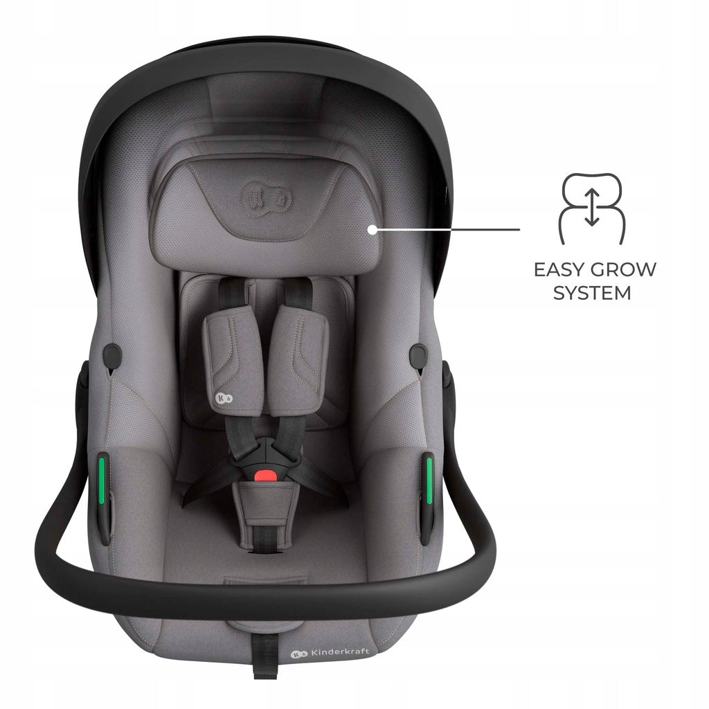 Kinderkraft I-LITE autokrēsliņš zīdaiņiem, 40-87 cm, 0-13 kg, pelēks