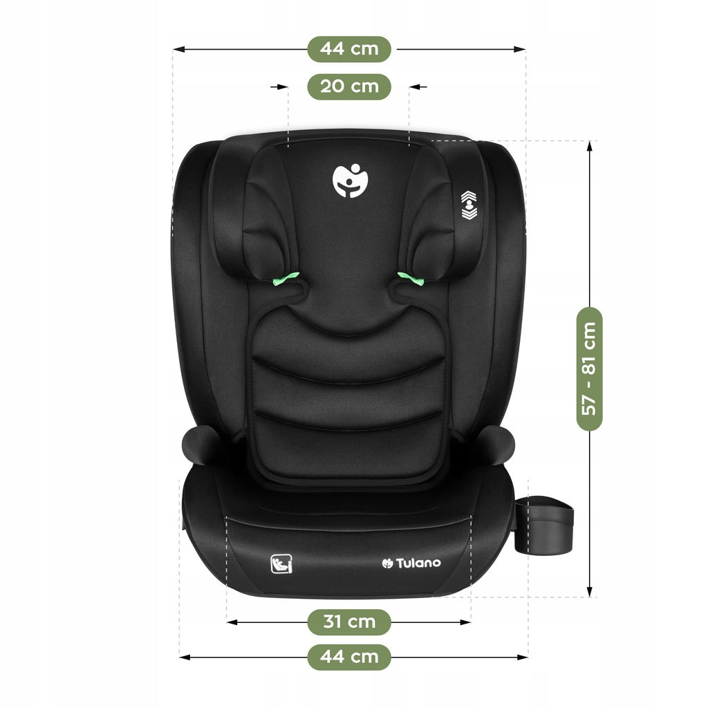 Automobilinė kėdutė 15-36 kg TULANO i-Size 2-in-1 atrama 100-150 cm